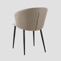 Scaun Lujo, Homla, 59x56.5x81 cm, metal/poliester, maro deschis