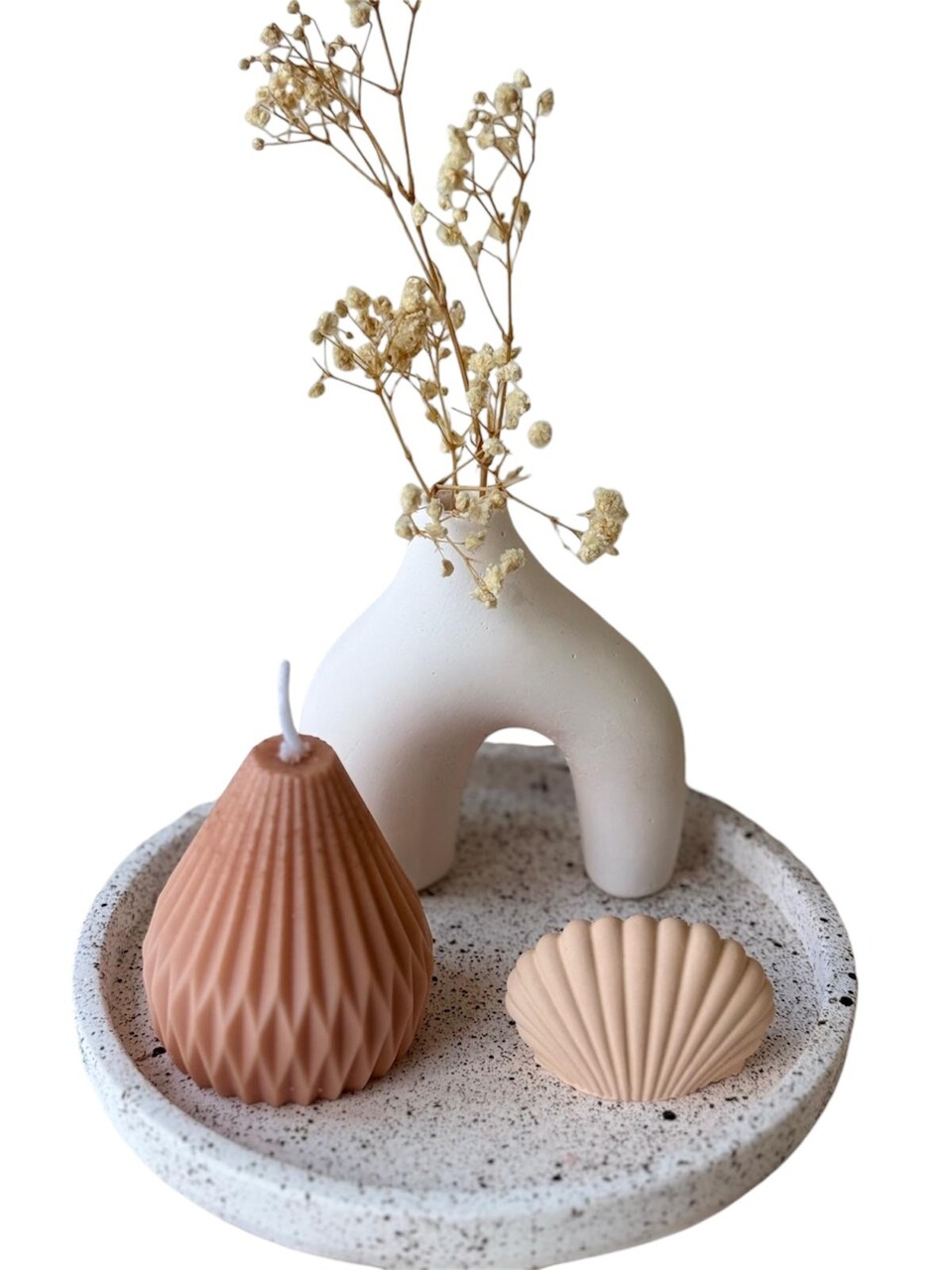 Set de lumanari, Glamour Candle 32ST, Beton, Multicolor