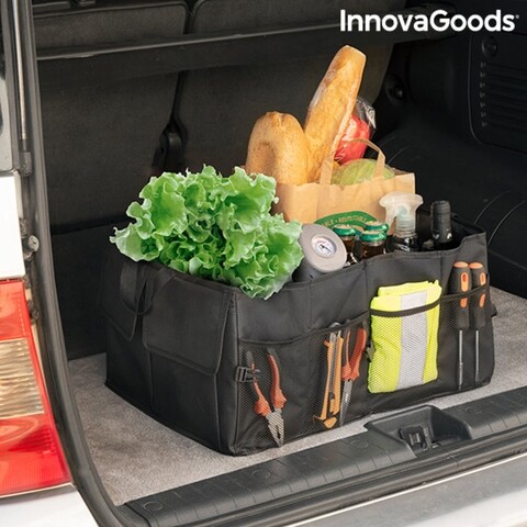 Organizator pliabil pentru portbagajul masinii InnovaGoods, 39x26x55 cm, poliester/nailon InnovaGoods