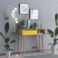 Bufet, Mod Design, ARLET, 100x30x94 cm, Stejar / Galben