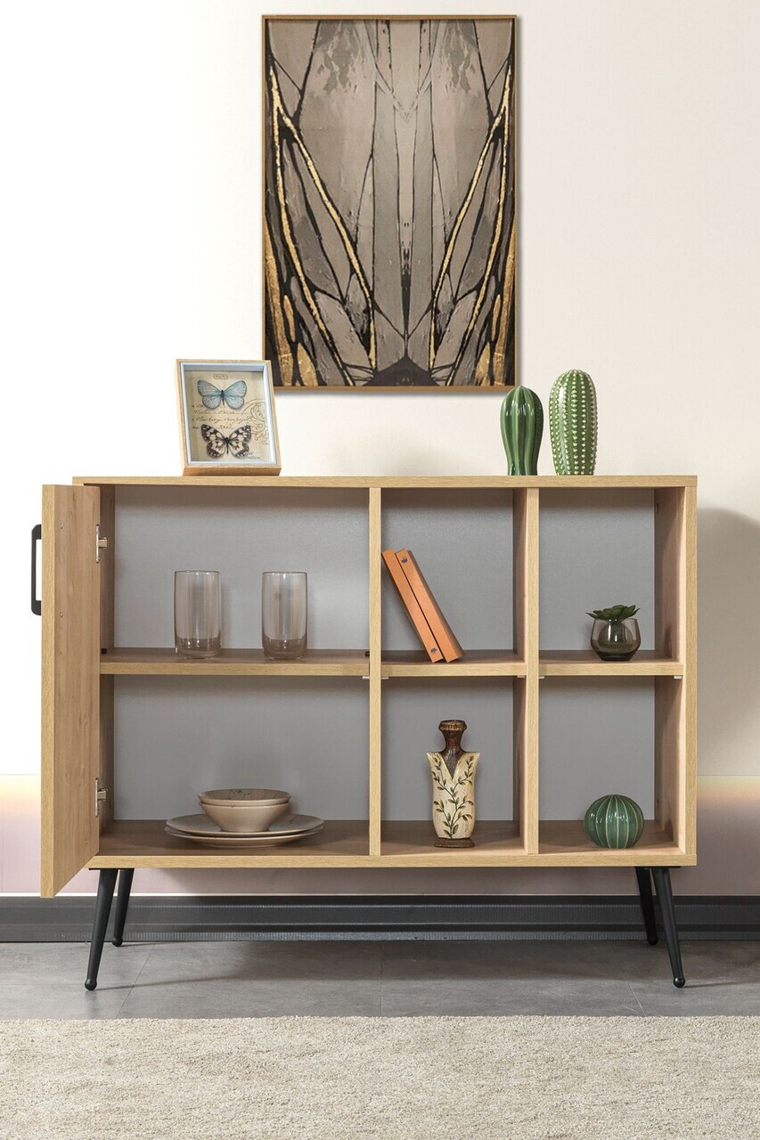 Consola, Hanah Home, Şile 4108, 100x83x44 cm, PAL, Maro — imaginea 2