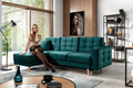 Coltar extensibil reversibil 3 locuri ELTAP, AsgL-24, Asgard, 248x162x93 cm, lemn/poliester, verde inchis