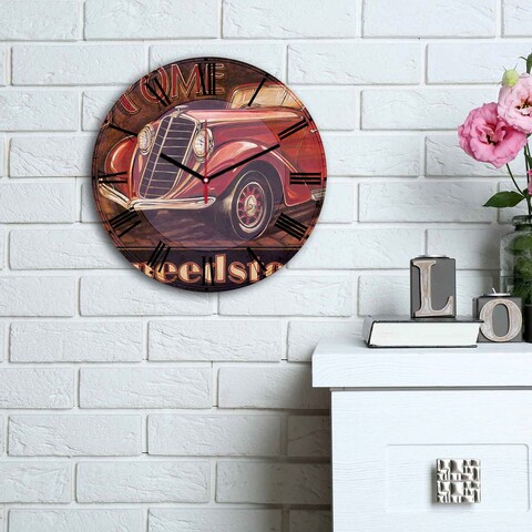 Ceas de perete, 3030ms-066, mdf, ø30 cm, multicolor