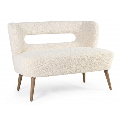 Canapea pentru gradina 2 locuri, ines, bizzotto, 115x68x78 cm, lemn de pin/poliester