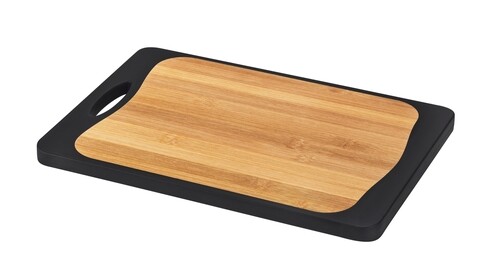 Tocator, wenko, combi, 33 x 23 x 1.8 cm, plastic/bambus, maro/negru