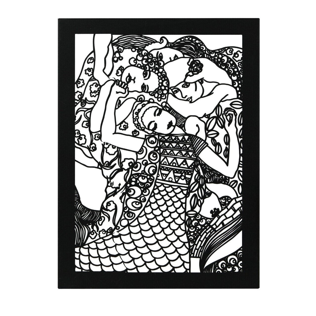 Decoratiune de perete, RT-AWD-003, Dimensiuni: 58,5 x 41 cm, Negru — imaginea 2