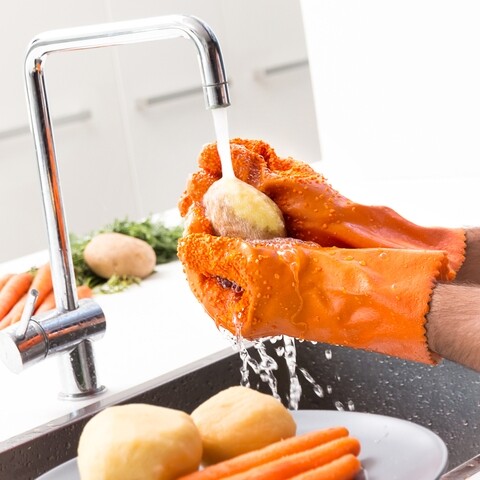 Manusi pentru curatarea legumelor innovagoods, marime universala, pvc