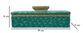 Cutie decorativa Grent, Mauro Ferretti, 18.8x10.8x6.4 cm, polirasina, verde/auriu