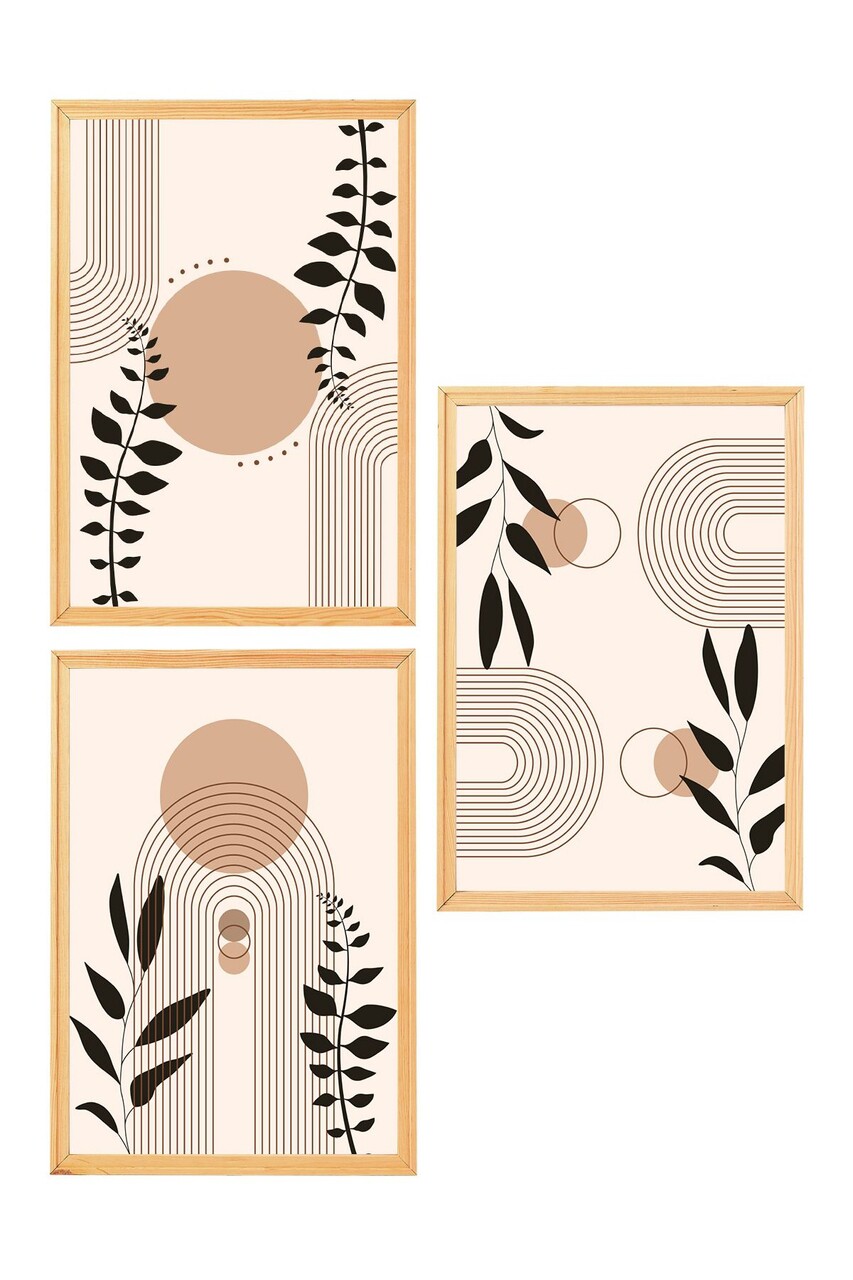 Set 3 tablouri decorative, Myk3001-1, Placă: 100% MDF , Multicolor - view 2