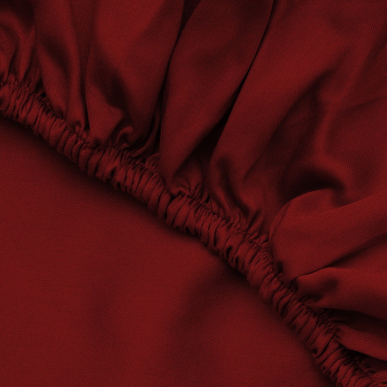 Cearceaf de pat cu elastic Satin Single (FR) (IT) (ES) DE), L'essentiel Maison, De Maroon, Maro - imagine 3