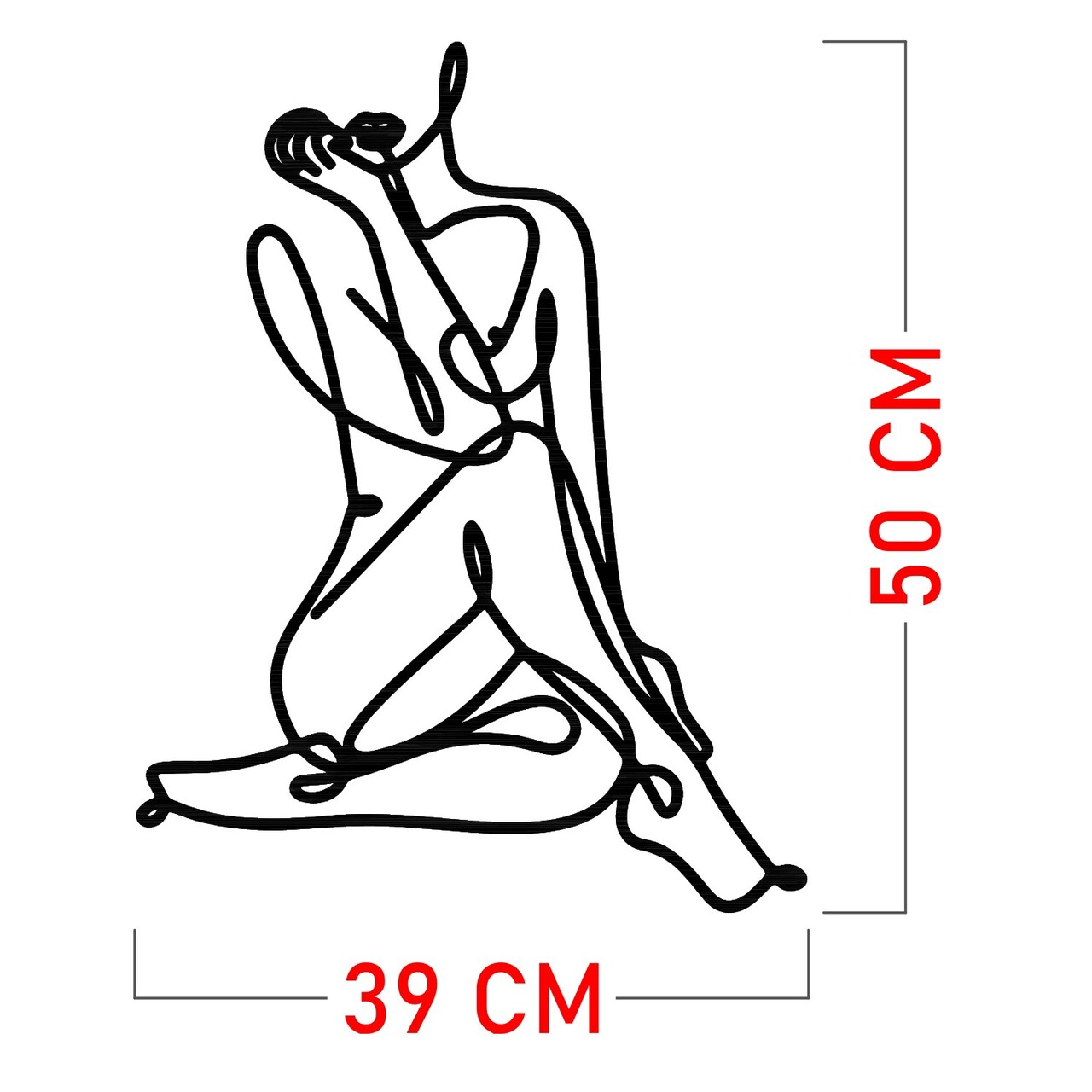Decoratiune de perete, Eve, Dimensiune: 39 x 50 cm, Negru - view 6