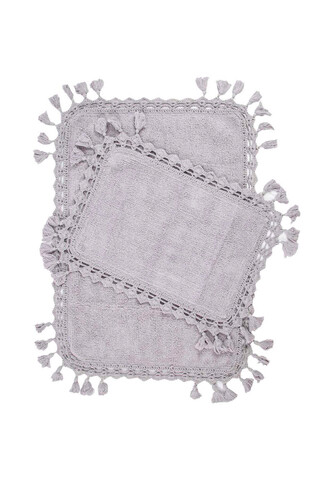 Set covoraș de baie (2 bucăți), Irya Home, Lorna, Bumbac, Mov Irya Home