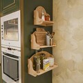 Raft de perete, Zena Home, Silya, 24.8x25x15 cm, PAL, Stejar