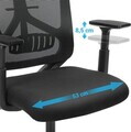 Scaun de birou, Songmics, ergonomic, suport lombar si tetiera reglabile, 62x69x112-122 cm, 120 kg, negru cerneala
