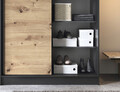Dulap pentru haine ELTAP, Esville II, 120x60x220 cm, MDF/ABS, negru/stejar