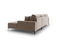 Coltar dreapta, Madara, Mazzini Sofas, 5 locuri, black legs, 254x182x90 cm, catifea, cappuccino