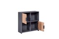 Corp biblioteca Pepeto 2T, Inter Link, 77x30x77 cm, lemn, antracit/stejar