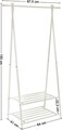 Suport pentru haine Songmics, 87.5x41x155 cm, max 65 kg, fier, alb