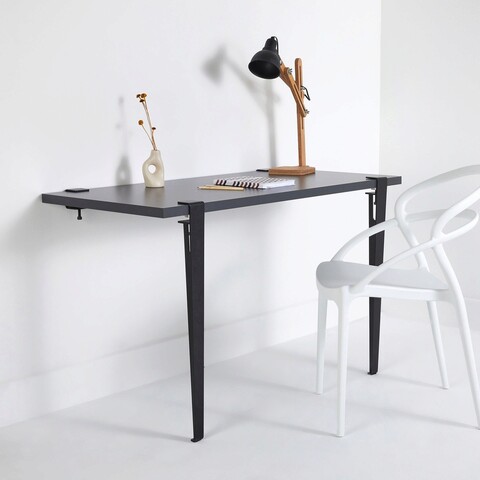 Birou, logg, cuarius, 120x75x60 cm, antracit / negru
