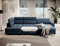 Coltar extensibil dreapta 4 locuri ELTAP, RT-40RAQ, Berrto, 306x165x100 cm, lemn/poliester, albastru inchis