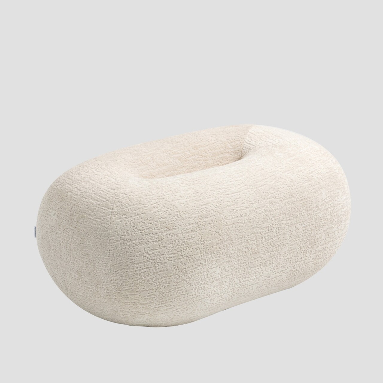 Taburet Luncta, Homla, 82x52x34 cm, MDF/lemn/poliester, alb murdar