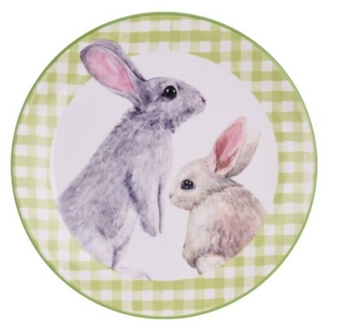 Platou pentru servire Bunny, Ø16 cm, dolomit, verde