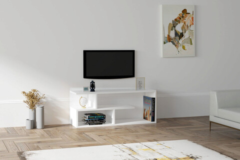 Comoda tv, puqa design, cafu, 100x40x29.6 cm, pal, alb