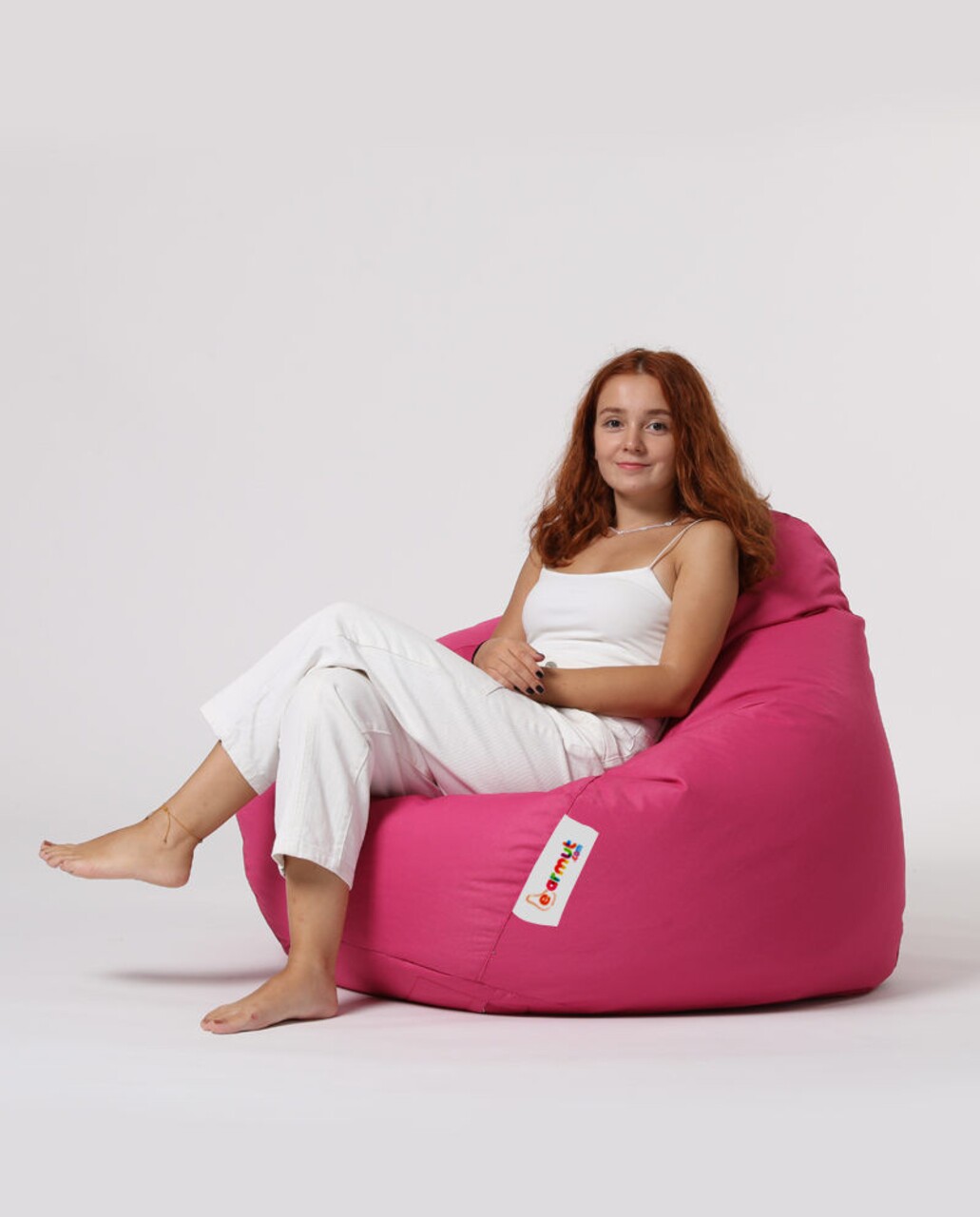 Fotoliu Puf, Bean Bag, Ferndale Premium XXL, 115 X 130 Cm, Poliester Impermeabil, Roz