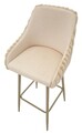 Set 2 scaune de bar Alaska -A, Mauro Ferretti, 52x46x111 cm, fier/poliester, crem