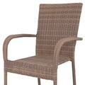 Scaun suprapozabil, Amaya, 56.5 x 63 x 95 cm, otel, maro