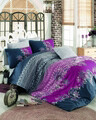 Lenjerie de pat dubla, Azra - Fuchsia, Pearl Home, Bumbac Ranforce