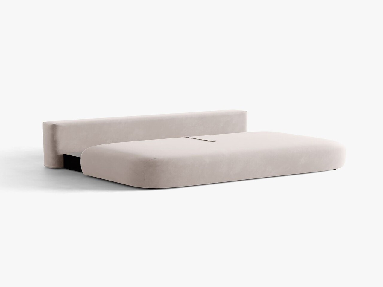 Canapea extensibila 3 locuri, Hena, Micadoni Home, 205x112x85 cm, catifea, gri deschis — imaginea 3