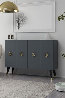 120x80x29.6 cm, Antracit;Auriu