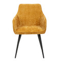 Scaun Satori Pop, Homla, 59x57x84 cm, MDF/metal/poliester, mustar