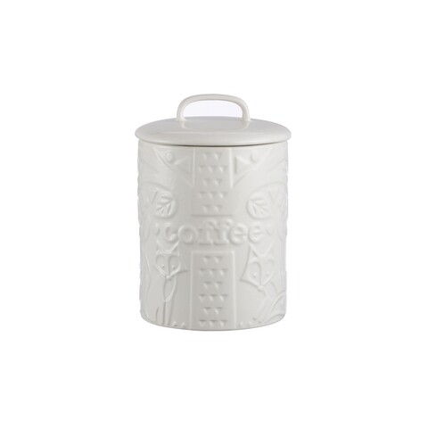 Recipient depozitare cafea, mason cash, forest, 16.5 x 16.5 x 11 cm, ceramica, alb