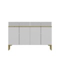 Consola, Hanah Home, Swiss, 120x80x29.6 cm, PAL , Alb/Auriu