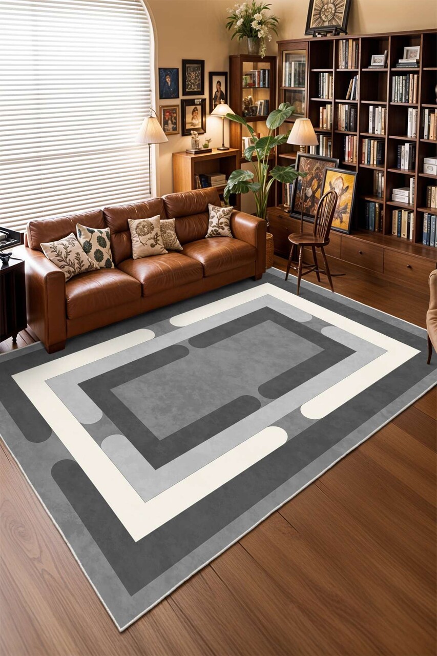 Covor (100 x 150), Sftkece047, 100x150 cm, Antracit - view 3
