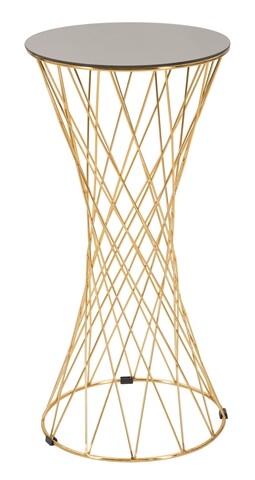 Masuta inalta, Mauro Ferretti, End Tall, Ø 40 x 80 cm, fier/sticla, auriu/bronz auriu/bronz imagine noua 2022 2