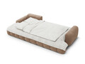 Coltar extensibil stanga 3 locuri, Linz, Cosmopolitan Design, 275x142x84 cm, catifea, bej inchis