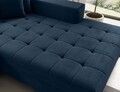 Coltar extensibil dreapta 4 locuri ELTAP, Sol-40, Solange, 292x196x84 cm, lemn/poliester, albastru inchis