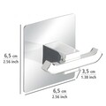 Suport autoadeziv pentru prosoape, Wenko, Turbo-Loc®, 6.5 x 6.5 x 3.5 cm, plastic/inox