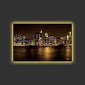 Tablou decorativ cu lumina LED, 4570HDACT-096, Canvas, Dimensiune: 45 x 70 cm, Multicolor