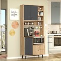 Dulap multifunctional, Locelso, RE6-SA, Stejar / Antracit