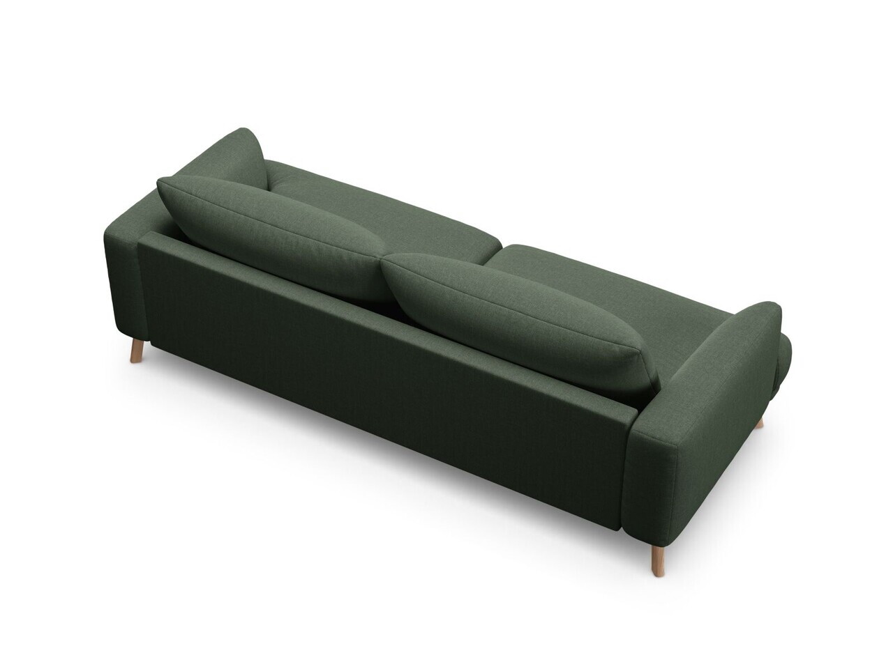 Canapea 3 locuri, Naomi, Micadoni Home, 200x95x75 cm, tesatura structurata, verde muschi — imaginea 4