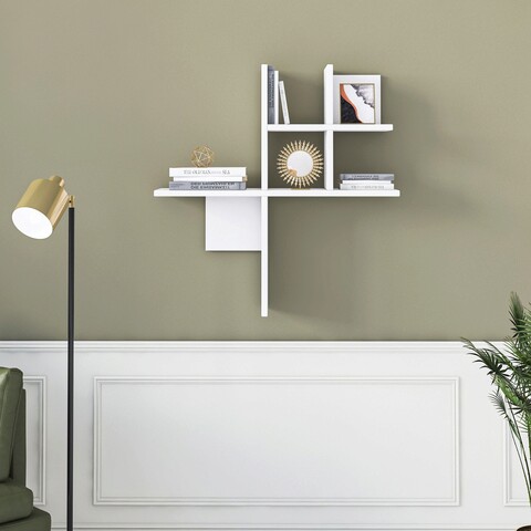 Raft de perete, minima, balance, 74x75x22 cm, alb