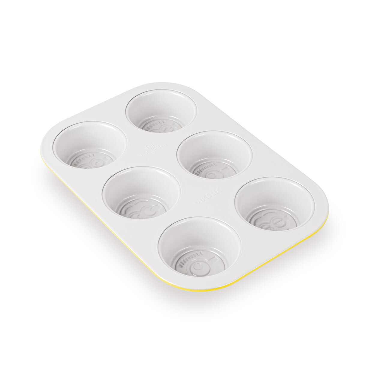 Set tava pentru briose si punga cu 4 duze de rezerva, Berlinger, Minions Collection, 26.5x18.5x2.5 cm, otel carbon, galben/alb — imaginea 6