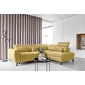 Coltar extensibil dreapta 4 locuri ELTAP, RT-45SAV, Noble, 255x201x100 cm, lemn/poliester, galben