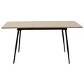 Masa extensibila Shazam, Pakoworld, 120-160x80x76 cm, MDF/fier, sonoma/negru