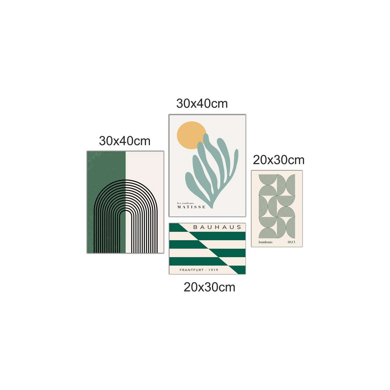 Set 4 tablouri decorative, Mdf, Imprimare digitala, Multicolor - view 3