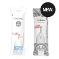 Set 10 saci de gunoi, Brabantia, PerfectFit, marimea H, 50-60 L, nailon, alb